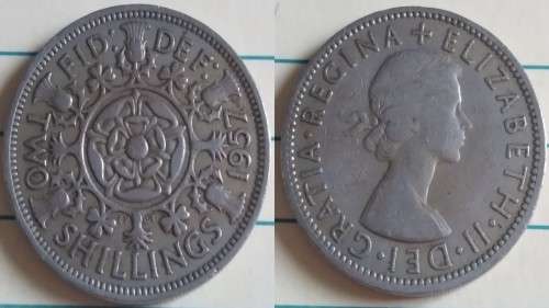 1957 - UK - Two Shillings - ER II - Demonetised Jun 1993 -Copper-Nickel