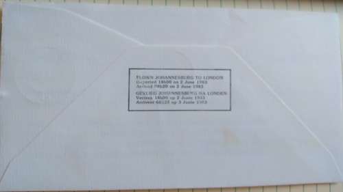 1983 -  RSA - Airmail Johannesburg London #38 -  FDC + Insert
