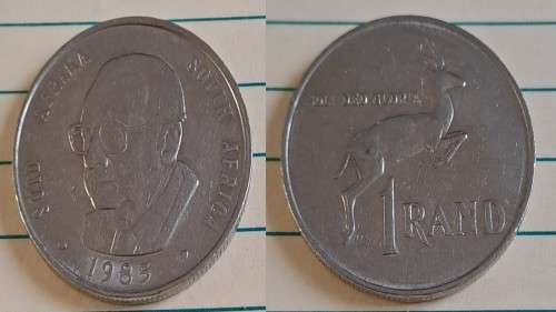 R1 -  1985 -  Bi-Lingual - Marais Viljoen -  Circulating Commemorative Coin