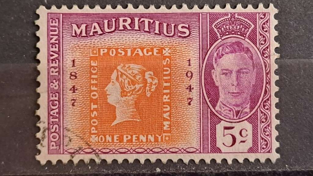 1948 - Mauritius -  WM - 5 - The 100th Anniversary of Mauritius Stamps