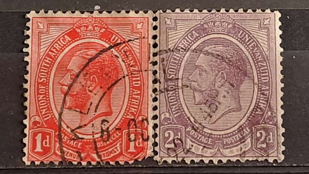 1913-1922 - Union of South Africa - WM - 1, 2 - King George V