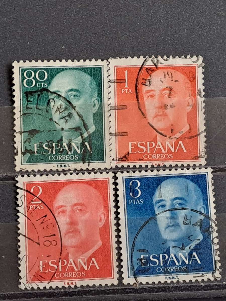 1955 - Spain - 80, 1, 2, 3 - Definitive