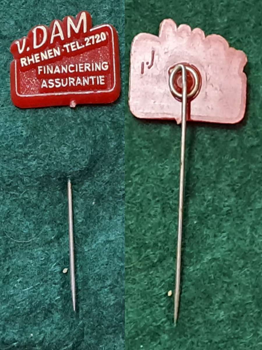 Pin: Vintage Dutch Advertising  - `v. Dam Financiering Assurantie Rhenen Tel: 2120`