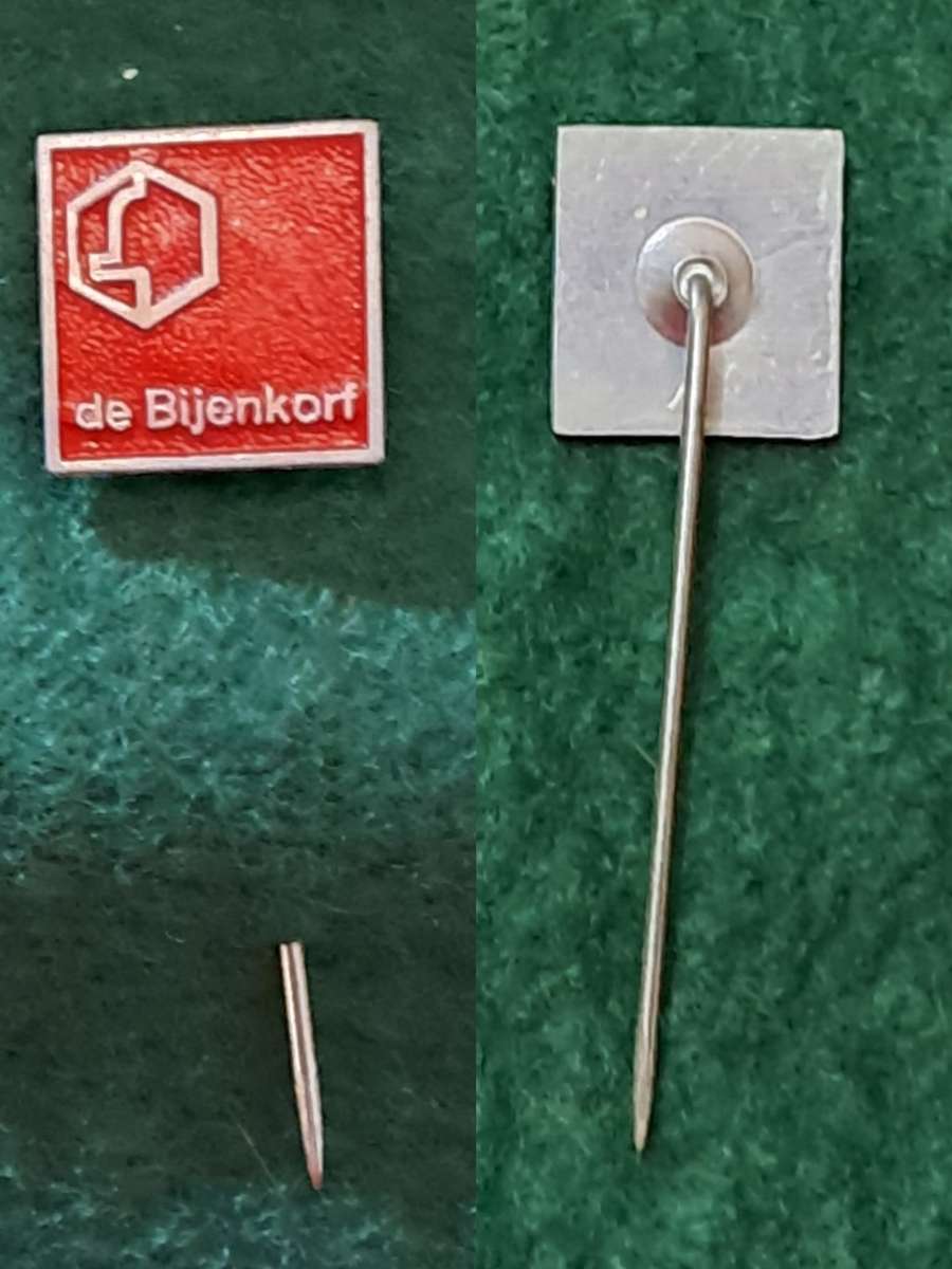 Pin: Vintage Dutch Advertising  - `de Bijenkorf ` -  Red