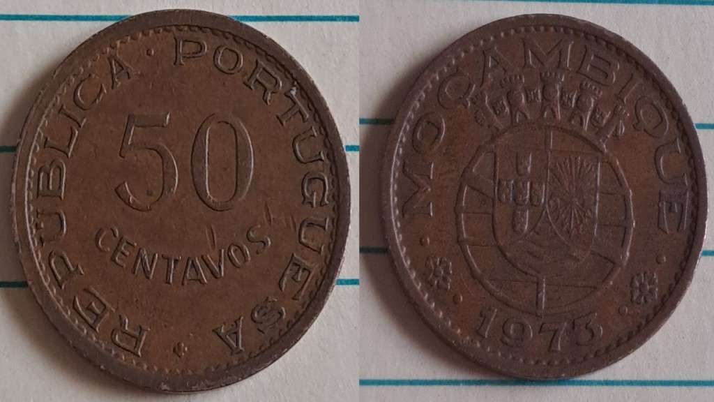 1973 -  Mozambique -  50 - King George VI - Bronze -  Demonetised - Yes
