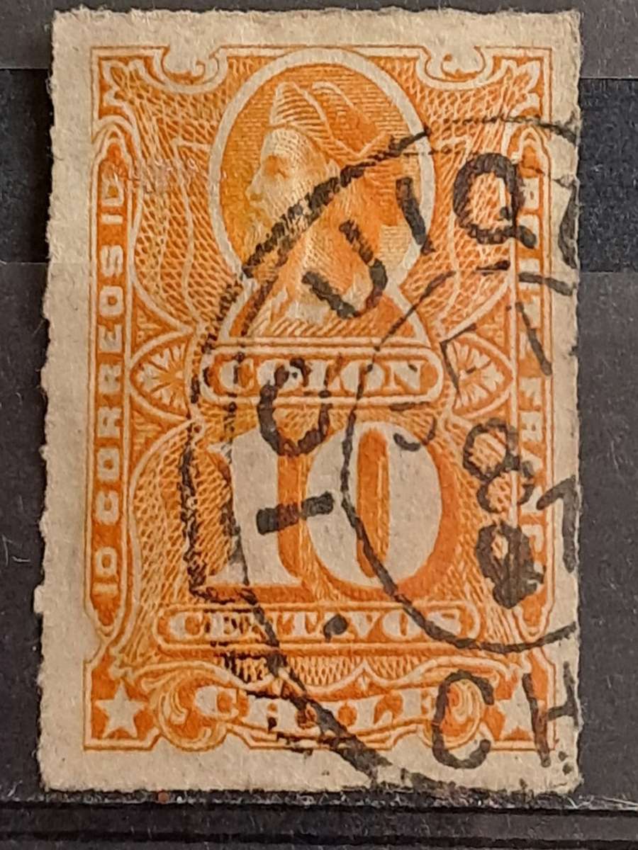 1883-1889 - Chile -  Postmark Iquique 1897 - 10 - Christopher Columbus