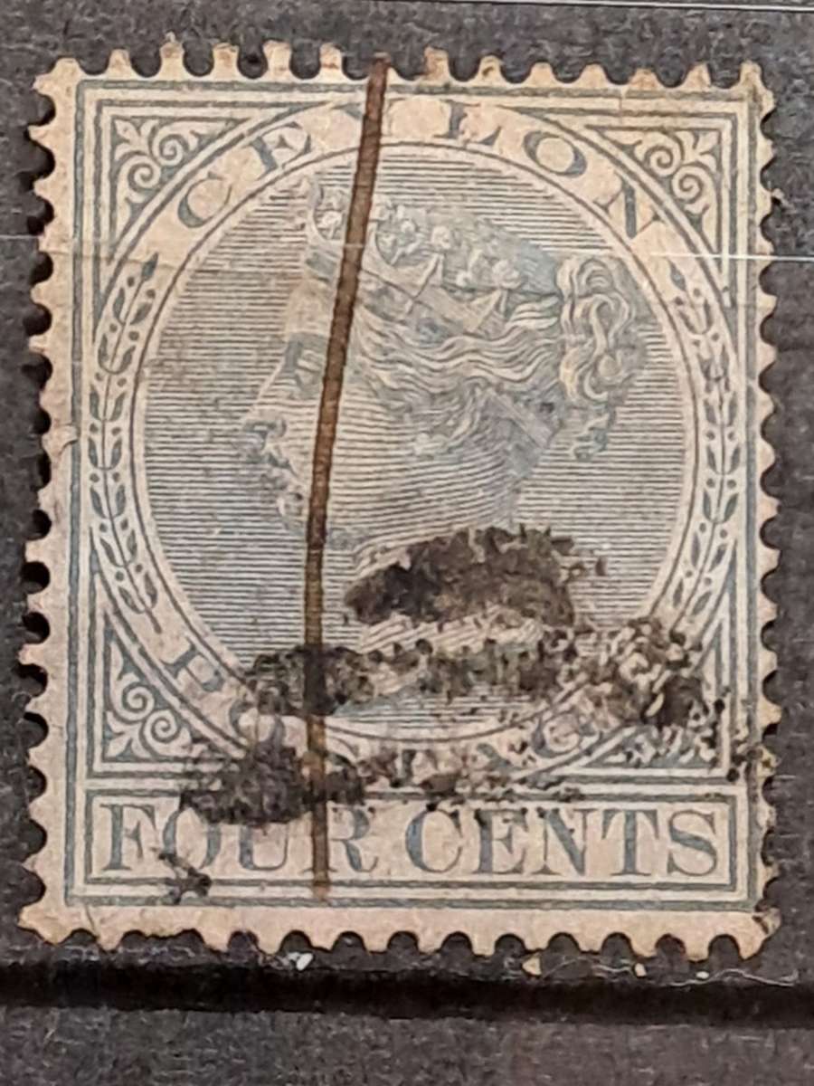 1872 - Ceylon (Sri Lanka) - Four Cents  - Queen Victoria
