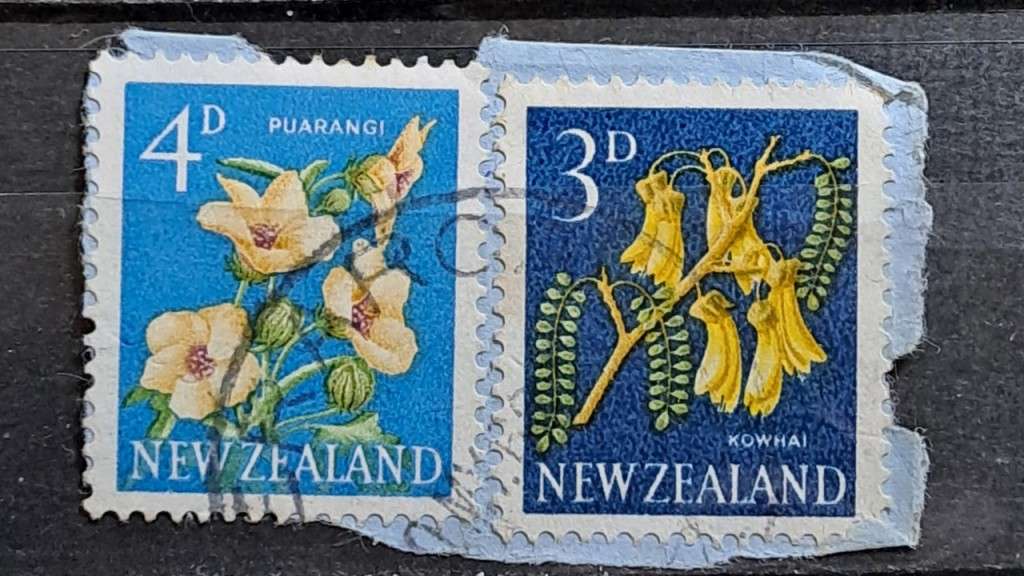 1960-1963 - New Zealand - 4P + 3P - Puarangi + Kowhai