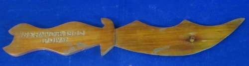 Very Rare - Bermuda 1902 P.O.W carved Letter Opener** In Stunning Condition**