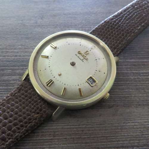 Rare 14ct Gold capped OMEGA CONSTELLATION Watch running Perfectly but needs new dial and glass**