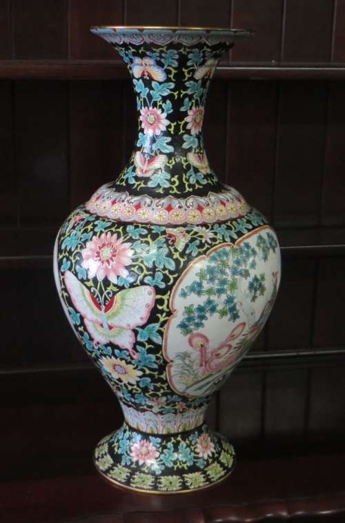 Massive 19th Century Chinese Cloisonne Vase** Beautiful and Rare Piece**WOW**54cm High