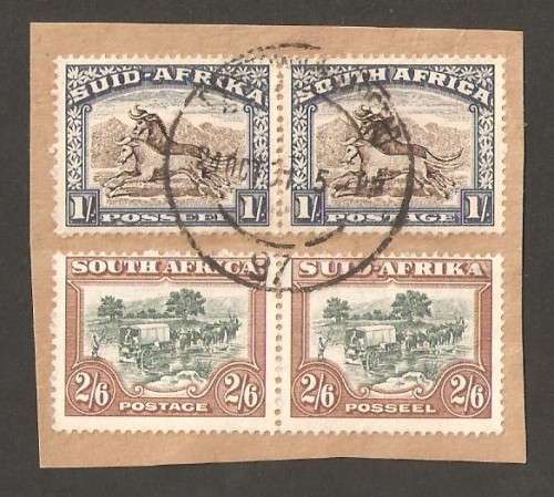 SA union 1947-1954 1 shilling + 2/6 shilling Used pairs** SACC 119, 120 Cat Value R405**