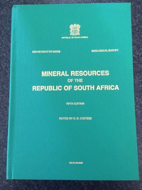 Department of Mines Mineral Resources of Rep.of SA. Edited by C.B Coetzee**With Maps and charts**