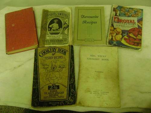 6 Pre-1960's recipe books - Two dated 1940 and 1 dated 1949 - nice old recipes!!!