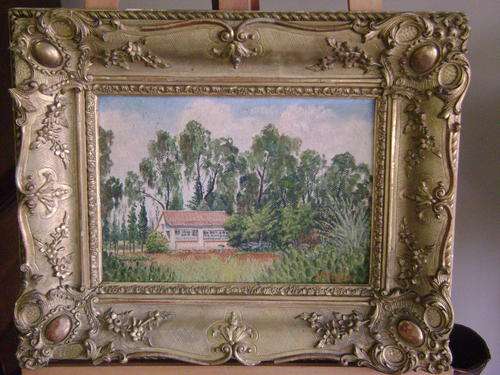 BEAUTIFUL PAINTING (OIL ON BOARD BY H ROBERTS)  IN STUNNING DETAILEDED OLD  FRAME!!!