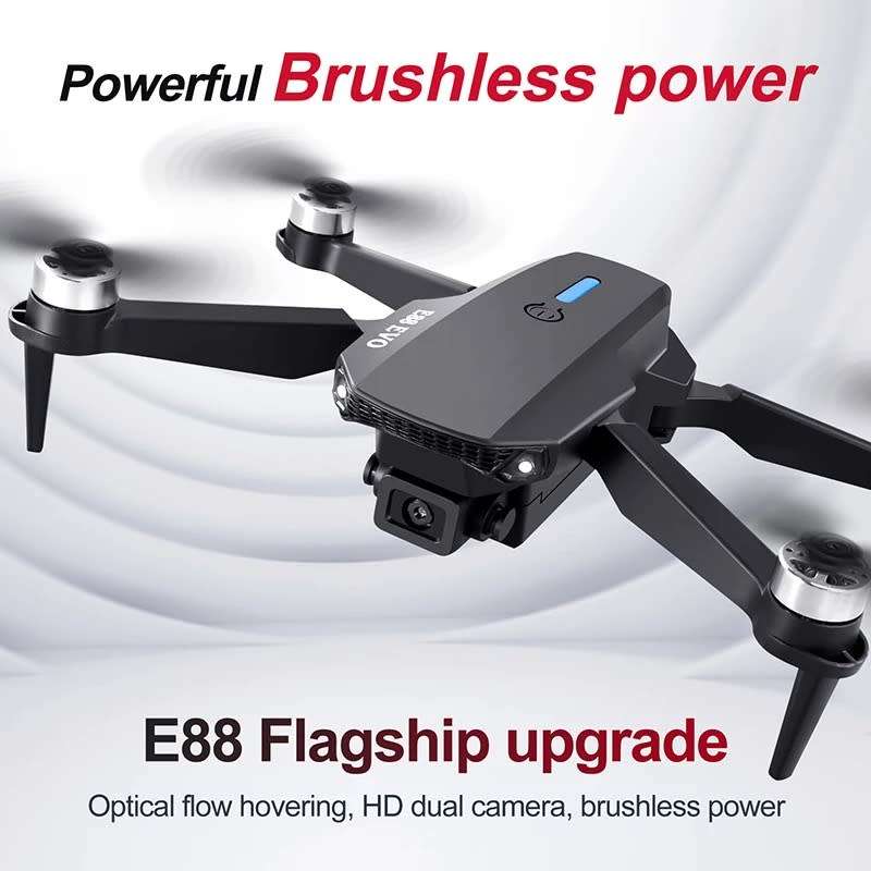 EVO Drone Brushless upgraded version Hd Dual Camera Fpv Long Range Rc Quadcopter Foldable Mini D