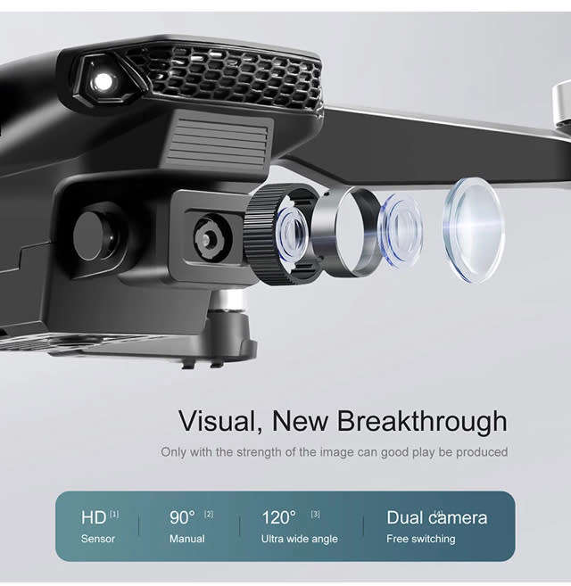 EVO Drone Brushless upgraded version Hd Dual Camera Fpv Long Range Rc Quadcopter Foldable Mini D