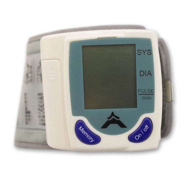 Wrist Cuff LCD Digital Blood Pressure Pulse Monitor 60 Memory Storage