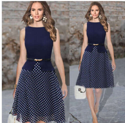 (Free shipping)Women's Wave Point Dress