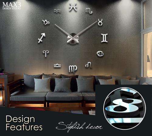 NEW Luxury DIY 3D  Wall Clock Large Size Constellation Mirrors Surface Home Decoration Art Clock