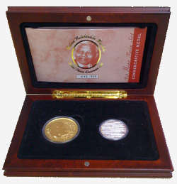 Mandela 90th Birthday Platinum Twin Set