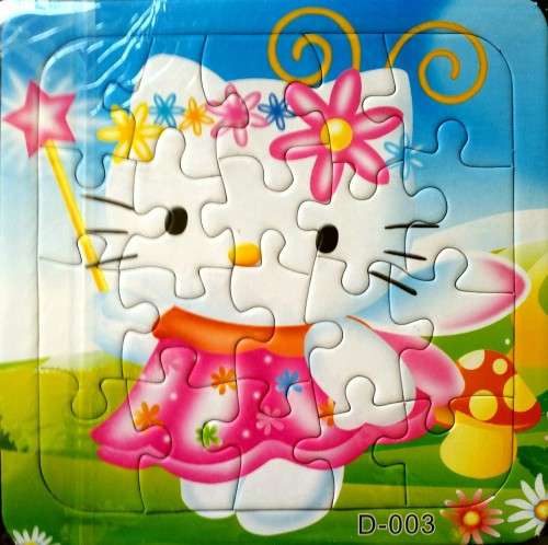 Set of 3 Hello Kitty Cardboard Puzzles - 20 pieces/puzzle - fun toys and games for children