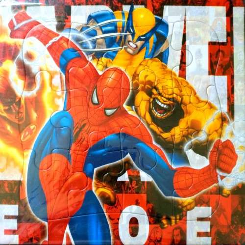 Set of 3 The Amazing Spiderman Cardboard Puzzles - 12 pieces/puzzle - fun toys and games for kids