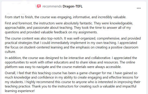 150-Hour Teaching English as a Foreign Language (TEFL) Course by DragonTEFL + FREE E-Book!