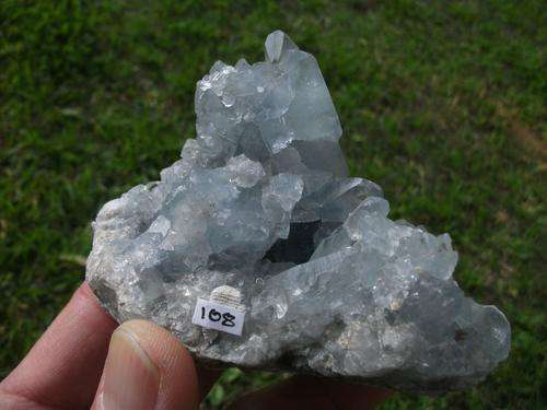 BLUE CELESTITE CRYSTAL CLUSTER