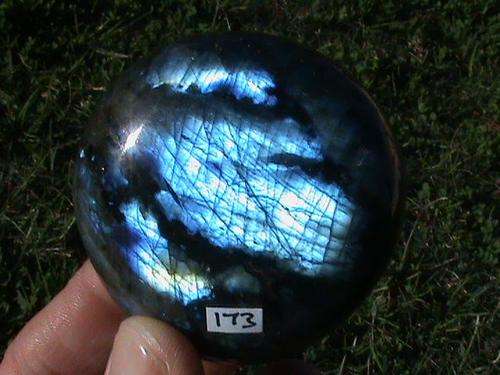 BRIGHT BLUE LABRADORITE GALET....A GRADE
