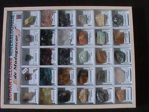 MIX CRYSTALS,STONES FROM MADAGASCAR IN BOX