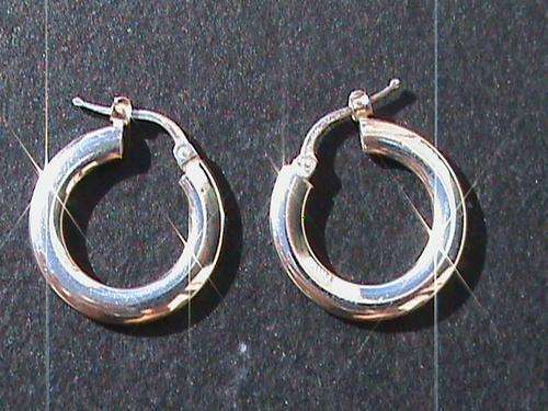 STERLING SILVER HOOP EARRINGS.....FLAT DESIGN
