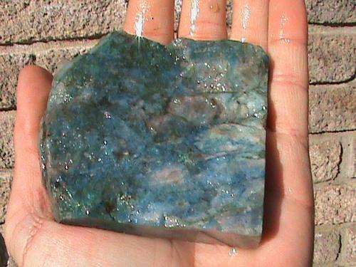 CHRYSOCOLLA, AZURITE , MALACHITE IN QUARTZ SLAB