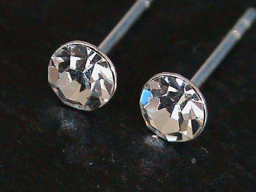 STERLING SILVER STUDS. CRYSTAL STONES..............