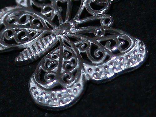 SOLID STERLING SILVER BUTTERFLY PENDANT......