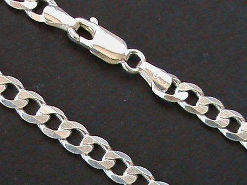 SOLID STERLING SILVER CHAIN.   45 CM LONG