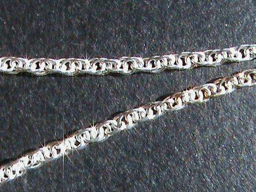 SOLID STERLING SILVER CHAIN  45 CM LONG