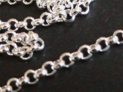80 CM LONG ROUND LINK CHAIN IN SOLID STERLING SILVER