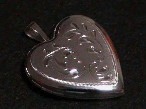 QUALITY SOLID STERLING SILVER HEART SHAPE LOCKET