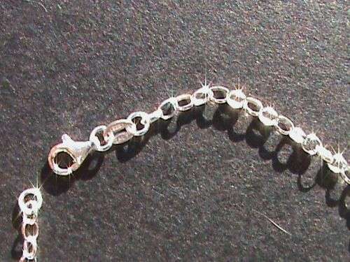 SOLID STERLING SILVER BRACELET.    19 CM LONG