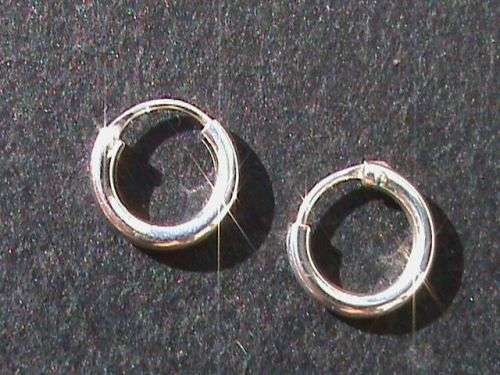 SOLID STERLING SILVER SMALL SLEEPER EARRINGS