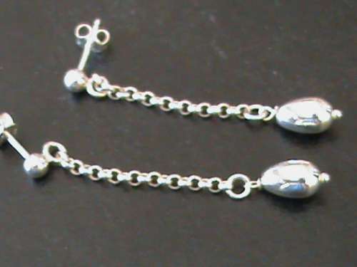 SOLID STERLING SILVER STUD , DROP EARRINGS