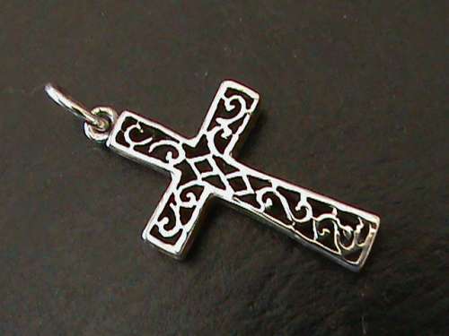 SOLID STERLING SILVER CROSS.