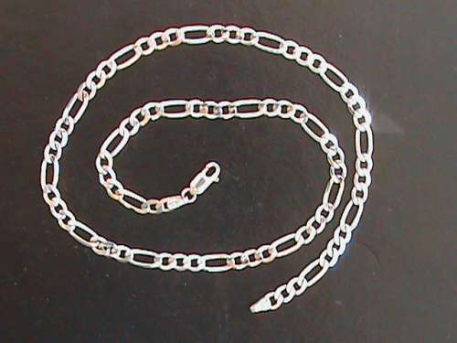 SOLID STERLING SILVER CHAIN.  45 CM LONG