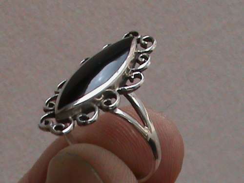 SOLID STERLING SILVER RING.   SIZE O 1/2