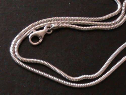 50 CM LONG SOLID STERLING SILVER SNAKE CHAIN.   1.8 MM THICK