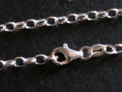 80 CM LONG SOLID STERLING SILVER CHAIN.   OVAL LINKS