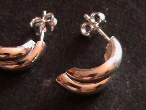 SOLID STERLING STUD EARRINGS