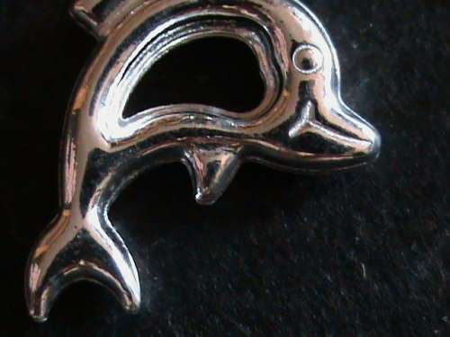 SOLID STERLING SILVER DOLPHIN CHARM