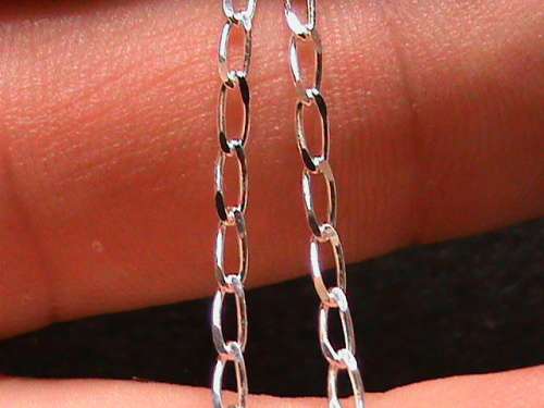 55 CM LONG SOLID STERLING SILVER CHAIN